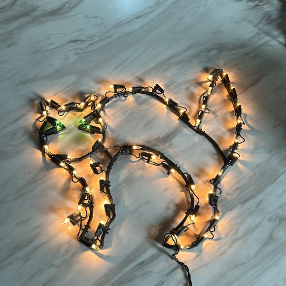 Vtg Halloween Decor Cat w/Green Eyes works Window spooky - Picture 3 of 6